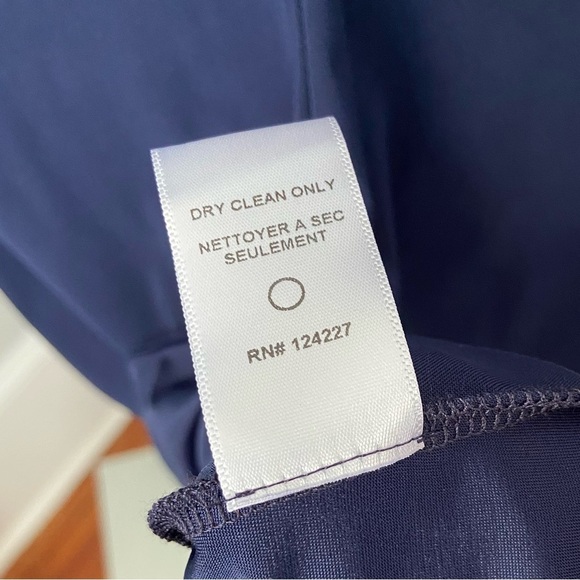 T-Bags Los Angeles Draped Midnight Blue Cocktail Dress Misa size Small - Picture 9 of 10